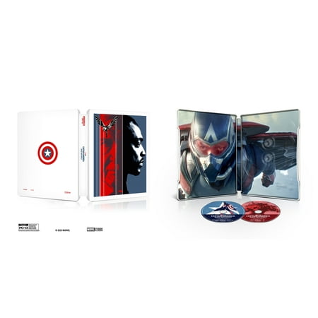 Captain America: Brave New World (Steelbook) (4K Ultra HD + Blu-ray + Digital Copy) Disney, Action/Adventure