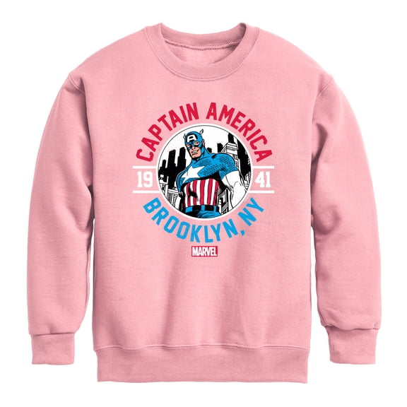 Captain America - Brooklyn - Youth Boys Crew Fleece Sweatshirt