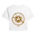 thumbnail image 1 of Captain America - Camo Shield - Juniors Cropped Graphic T-Shirt, 1 of 4