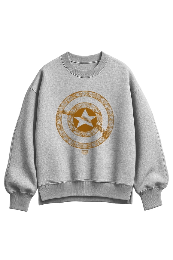 - Camo Shield - Women's Oversized Fleece Crew Sweatshirt
