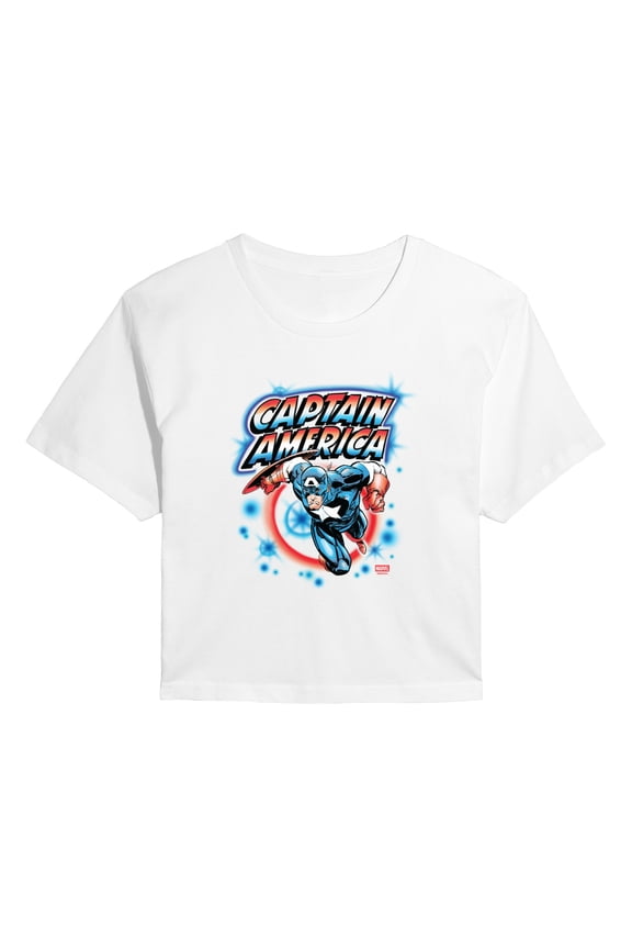 - Cap Graffiti - Juniors Cropped Graphic T-Shirt