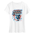 thumbnail image 1 of Captain America - Cap Graffiti - Women's Short Sleeve Graphic T-Shirt, 1 of 4