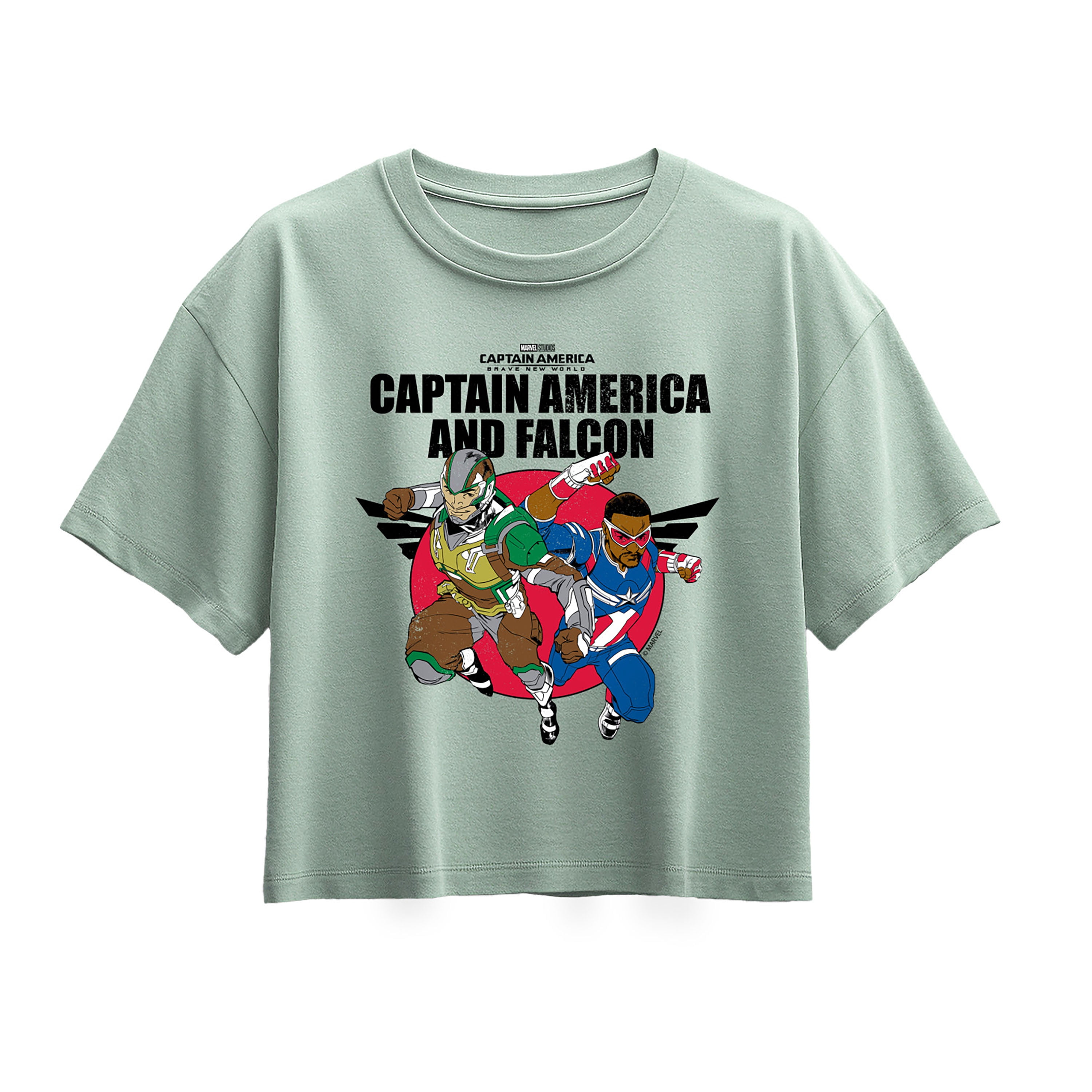Captain America - Captain Falcon Team Up - Youth Girls Boxy T-Shirt ...