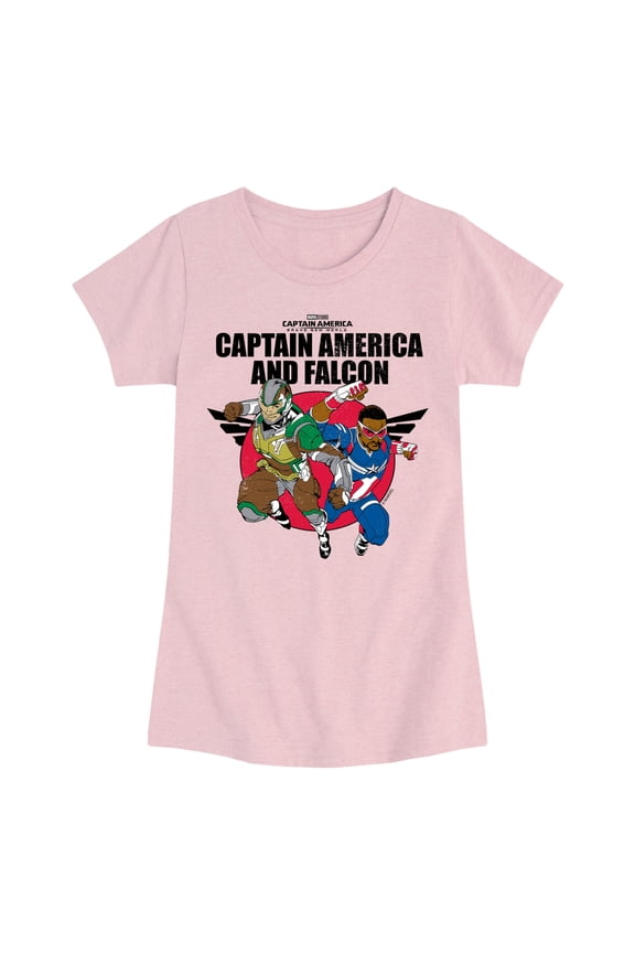 - Captain Falcon Team Up - Youth Girls Fitted Short Sleeve T-Shirt