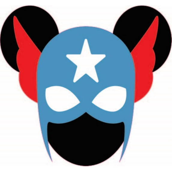 Captain America Cartoon Character Decors Wall Sticker Art Design Decal for Girls Boys Kids Room Bedroom Nursery Kindergarten Home Decor Stickers Wall Art Vinyl Decoration (10x10 inch)