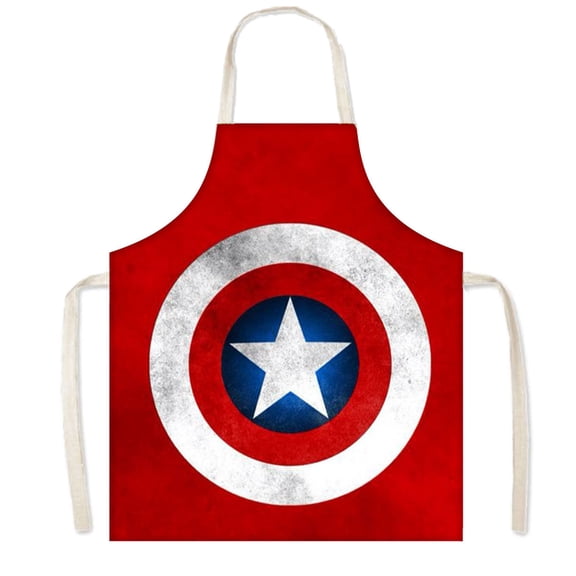 Captain America Chef Aprons Adjustable, BBQ Waterproof & Oil-Proof Aprons Cute Gifts 75x65cm