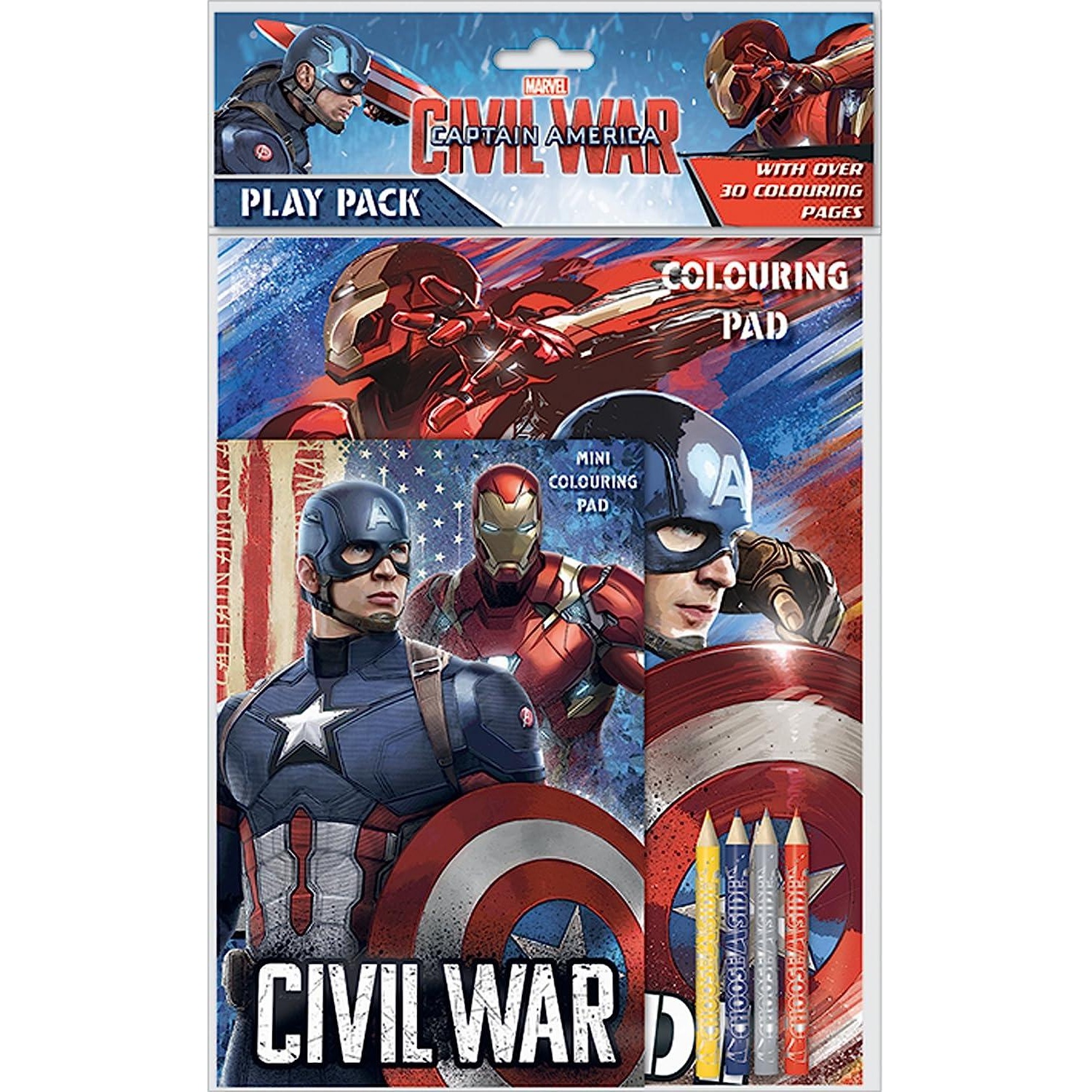 Captain America Civil War Coloring Set (Pack of 5) - Walmart.com