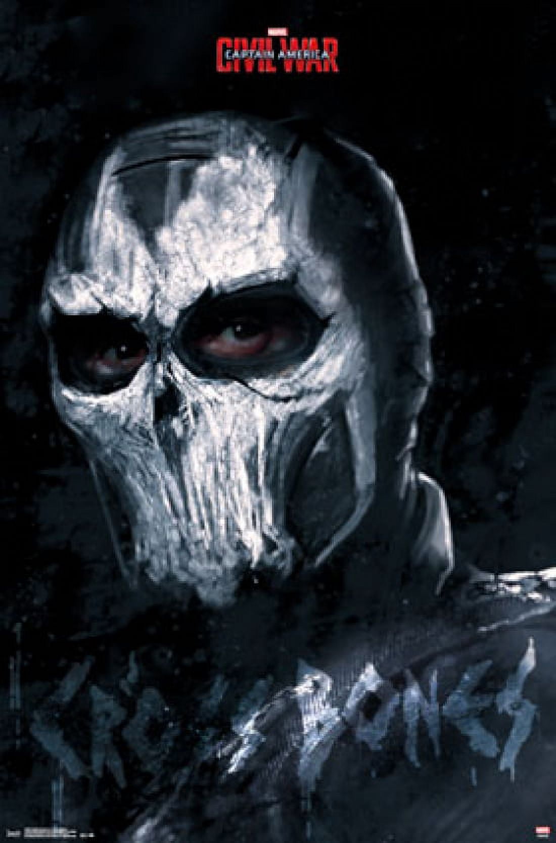 Maglietta Marvel Captain America Civil War - Crossbones Mercenario - Grafica Nera Taglia Variabile
