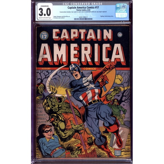 Captain America Comics #17 - CGC 3 Comic Book