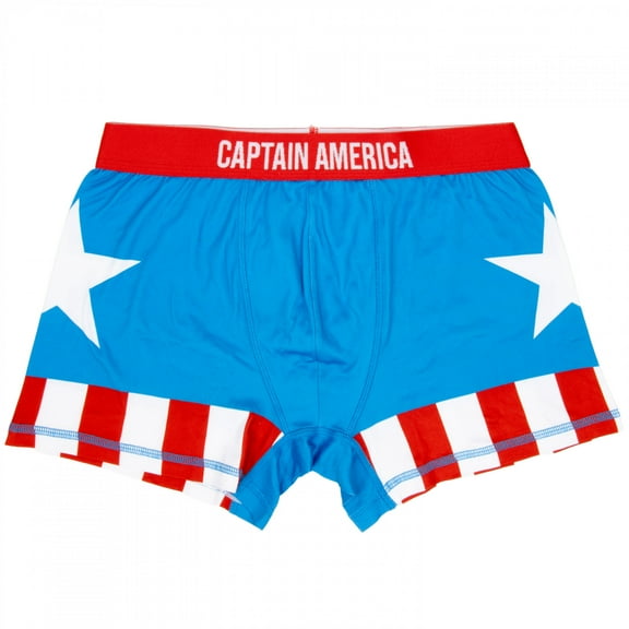 Captain America Cosplay Men's Underwear Boxer Briefs-XLarge (40-42)