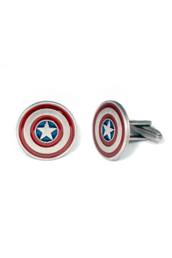Captain America Cufflinks, Avengers Tie Clip, Groomsmen Jewelry, Men’s Wedding Gifts