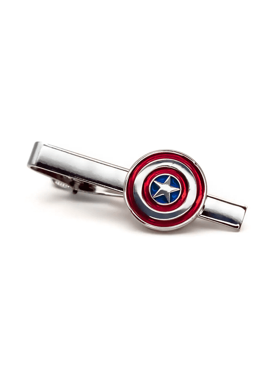 Captain America Cufflinks, Marvel Tie Clip, Groomsmen Jewelry, Men’s Wedding Gifts