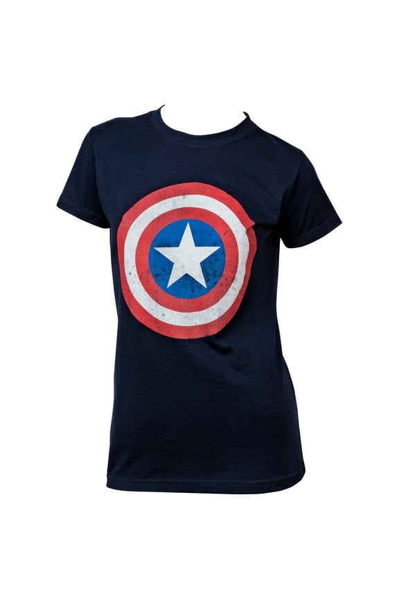 Distressed Shield Symbol Women's T-Shirt-Medium