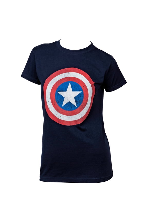 Distressed Shield Symbol Women's T-Shirt-Small