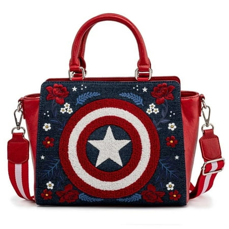 Captain America - Floral Shield Crossbody Bag
