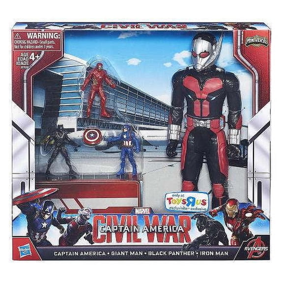 Captain America, Giant Man, Black Panther & Iron Man Action Figure 4-Pack
