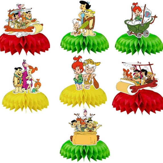 Flintstones Honeycomb Centerpieces Table Toppers Decorations for Birthday Party Decor Supplies