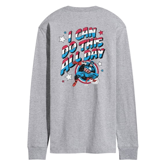 Captain America - I Can Do This All Day Long Sleeve Graphic T-Shirt