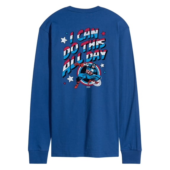 Captain America - I Can Do This All Day Long Sleeve Graphic T-Shirt