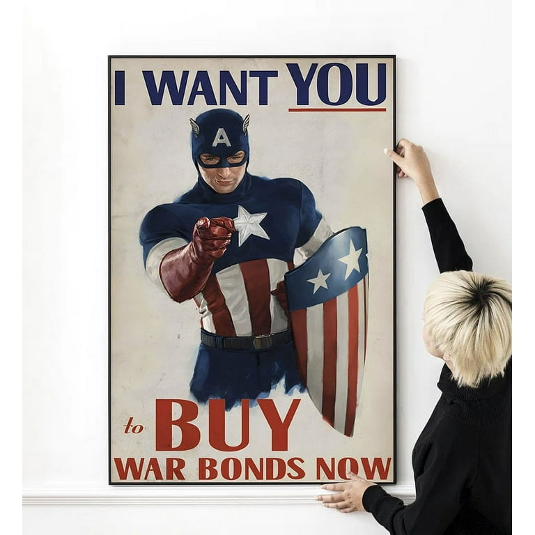 Captain America I Want You To Buy War Bonds Now Propaganda 