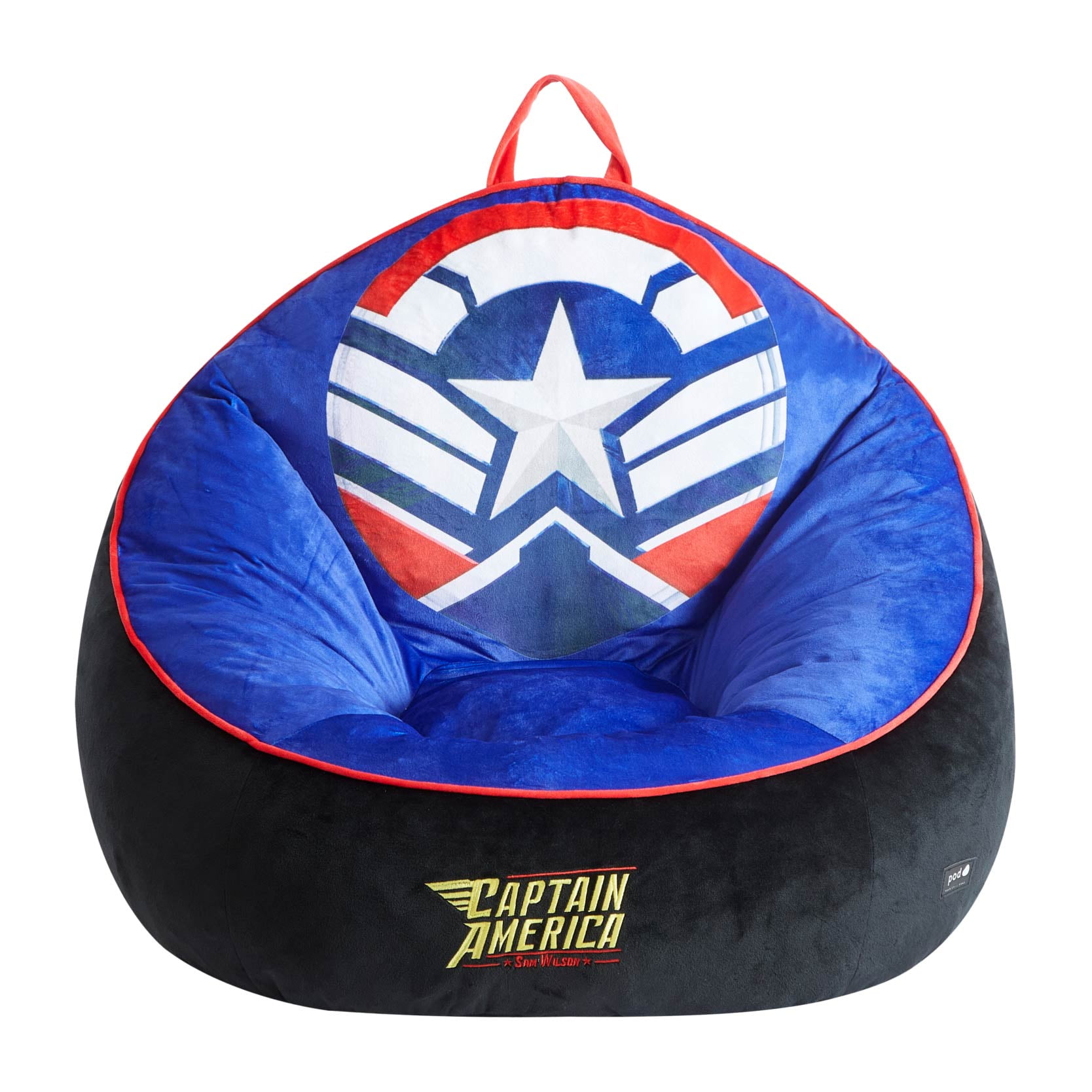 Marvel’s Captain America Compressed Foam chair for Kids with Convenient Carry Handle
