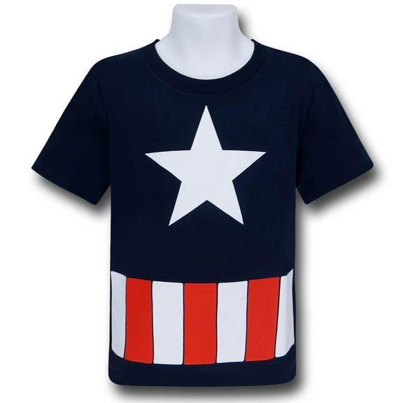 Captain America Kids Logo Costume T-Shirt-Youth XL (14-16)