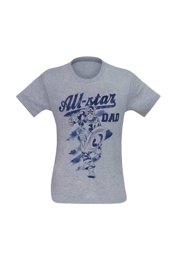 L Captain America All-Star Dad Mens T-Shirt - Extra Large