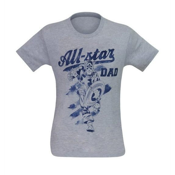 Captain America L Captain America All-Star Dad Mens T-Shirt - Extra Large