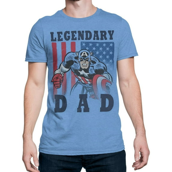 Captain America Legendary Dad Men's T-Shirt-3XLarge