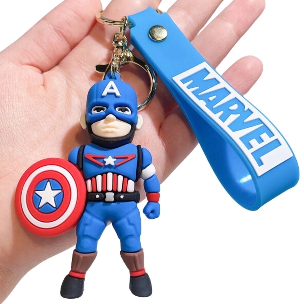 Captain America Marvel Action Figure Keychain Avengers Superhero