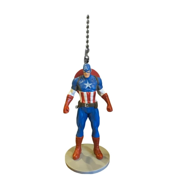 Captain America Marvel Avengers Fan Lamp Light Pull Chain Figurine PVC Figure 3”
