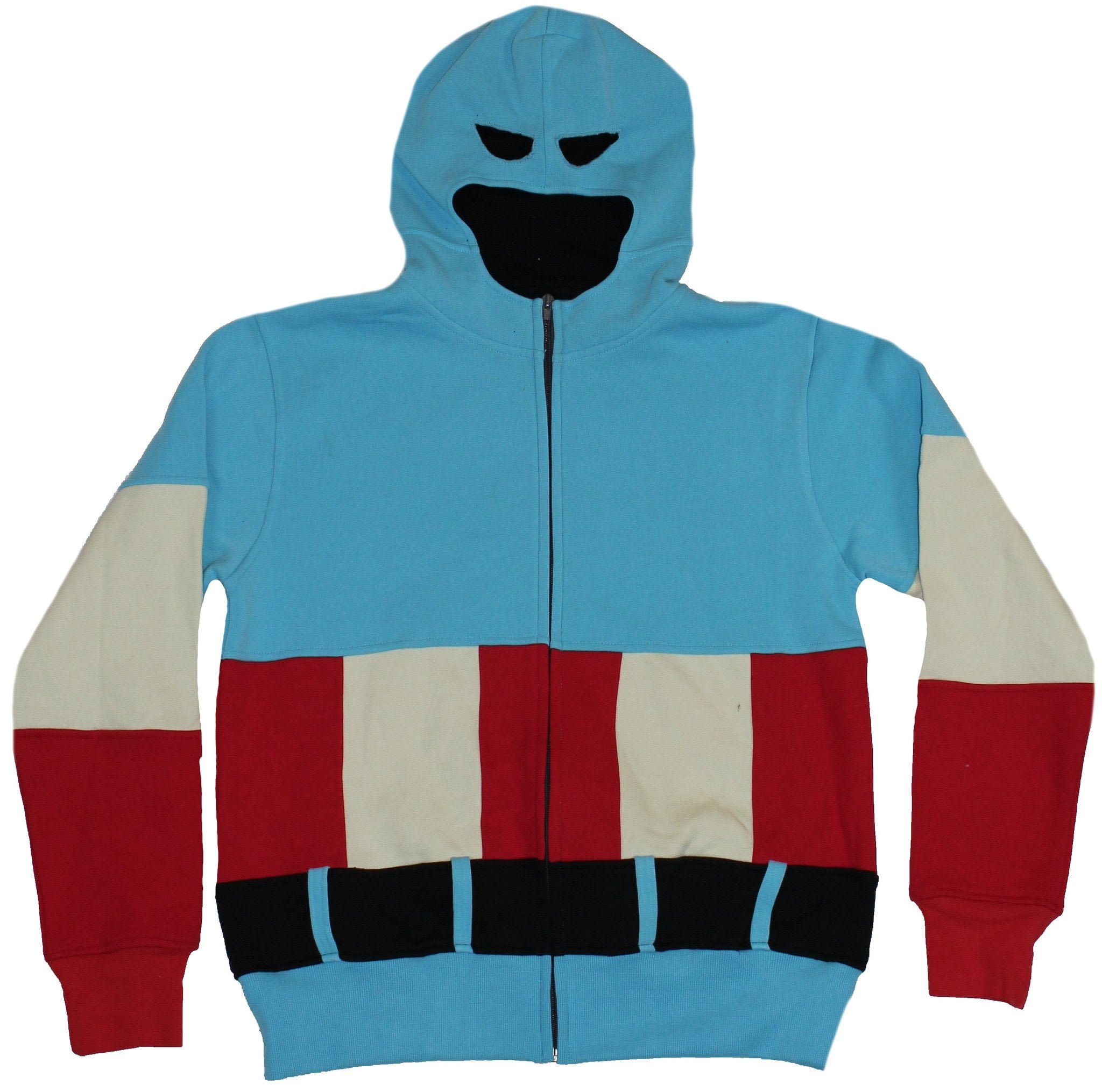 Captain America Marvel Comics Mens Hoodie Sweatshirt Light Blue Costume Medium