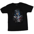 thumbnail image 1 of Captain America (Marvel Comics) Mens T-Shirt - Cap Ripping Through (Small), 1 of 1