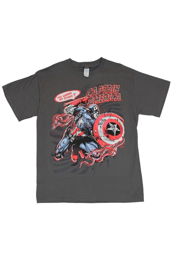 (Marvel Comics) Mens T-Shirt - "You Wanna See Stars" Image (Medium)