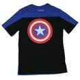 thumbnail image 1 of Captain America (Marvel Comics) Yoke Mens T-Shirt - Simple Shield Logo Image (Small), 1 of 5