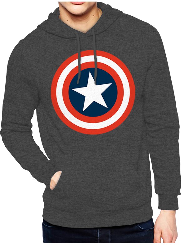 , Men's Apparel Graphic Hoodie Sweatshirt, 80's Captain, Sizes S-3XL