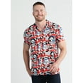 thumbnail image 1 of Captain America Men's & Big Men's Print Button Up Shirt, Sizes XS-3XL, 1 of 4