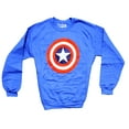 thumbnail image 1 of Captain America Mens Crewneck Sweatshirt - Distressed Star Shield Logo Image (X-Large), 1 of 1