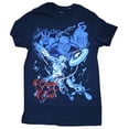 thumbnail image 1 of Captain America Mens T-Shirt  -  Good Vs Evil Cap Throwing Shield (Large), 1 of 1