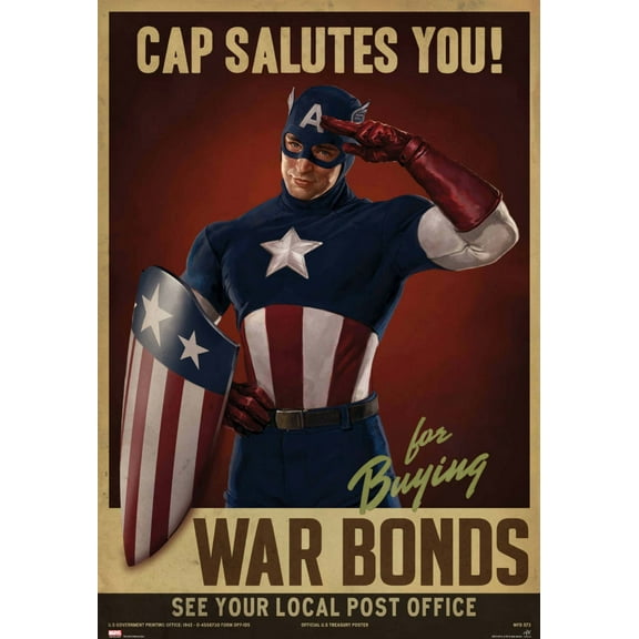 Captain America Movie Poster Giclee Print Reprint 27Inx40In for any room 27x40 Square Adults Best Posters