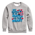 thumbnail image 1 of Captain America - My Shield Cap - Youth Boys Crew Fleece Sweatshirt, 1 of 4