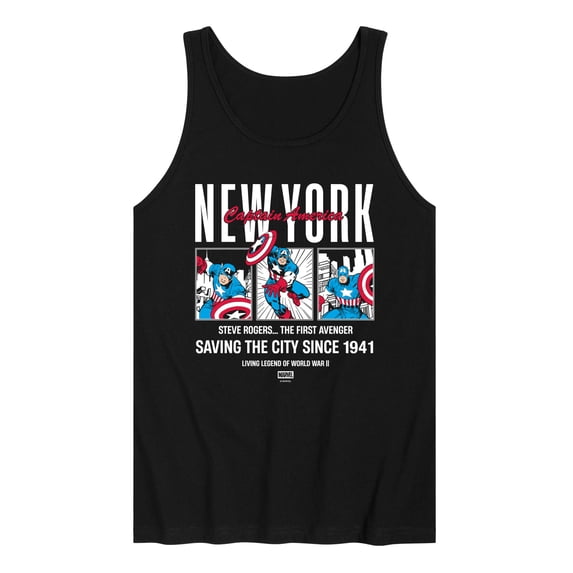 Captain America - New York Comic - Men's Sleeveless Graphic Tank