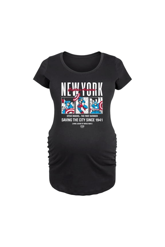 - New York Comic - Women's Maternity Scoop Neck Graphic T-Shirt