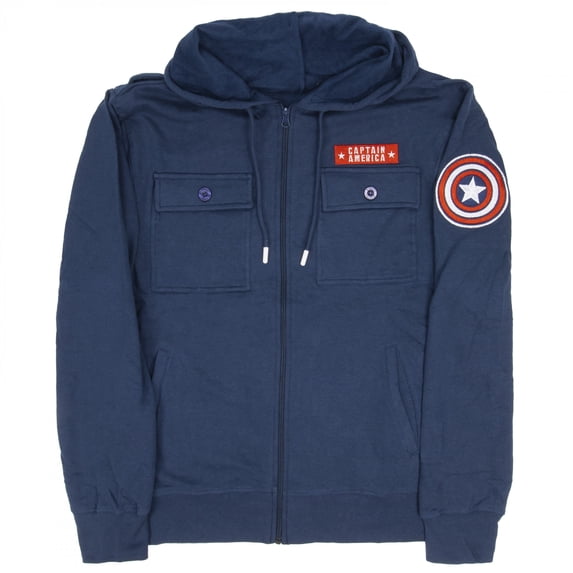 Captain America Patch Shield Jacket Hoodie-Small