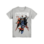 Captain America Platinum Silver, Crew Neck, Short Sleeve, Graphic Tee, Sizes 4-18