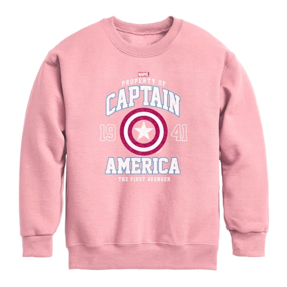 Captain America - Property - Youth Boys Crew Fleece Sweatshirt