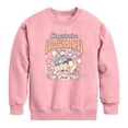 thumbnail image 1 of Captain America - Retro Feminine - Youth Boys Crew Fleece Sweatshirt, 1 of 3