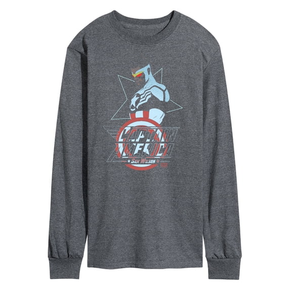 Captain America - Sam Wilson Cap - Men's Long Sleeve Graphic T-Shirt