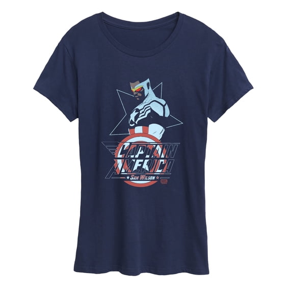 Captain America - Sam Wilson Cap Women's Short Sleeve Graphic T-Shirt