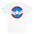 thumbnail image 1 of Captain America Sam Wilson Shield Logo White Colorway T-Shirt-Small, 1 of 2
